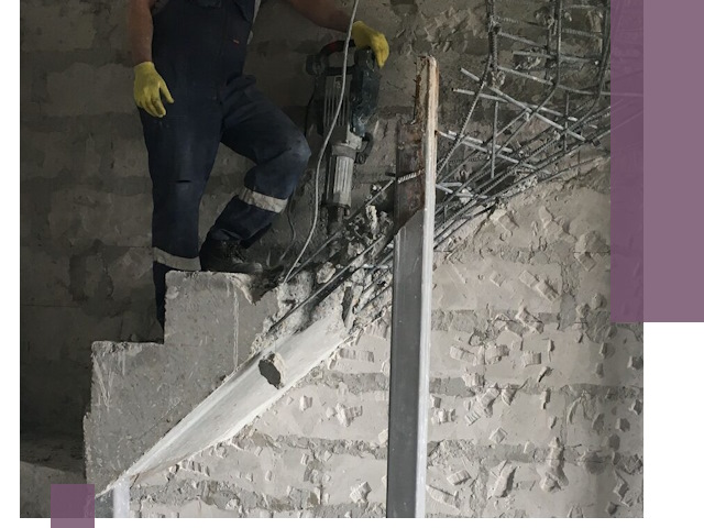 Демонтаж металлических и бетонных лестниц в Апатитах