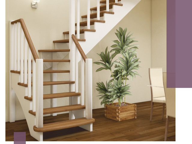 Г-образные лестницы под ключ в Апатитах — изготовление и монтаж