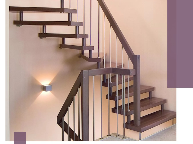 Изготовление лестниц на больцах в Апатитах под ключ