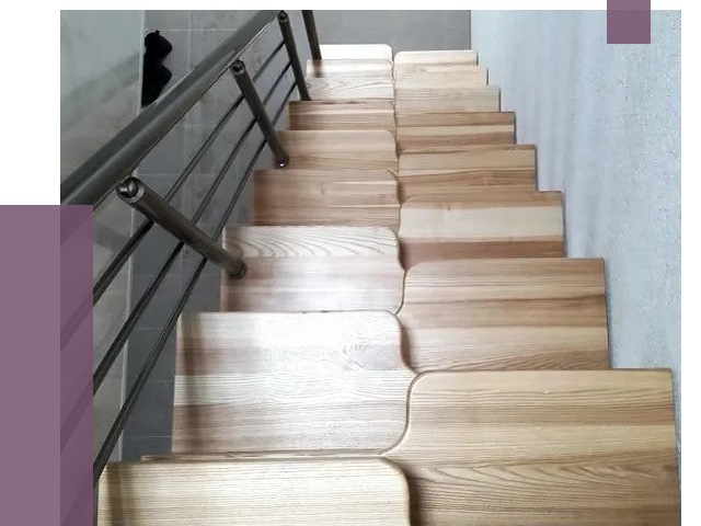 Лестницы гусиный шаг в Апатитах от 13224 руб. под ключ | ПРОЛЁТ-Птт