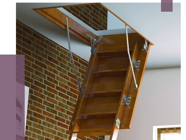 Установка чердачной лестницы в Апатитах от 7935 руб. | ПРОЛЁТ-Птт