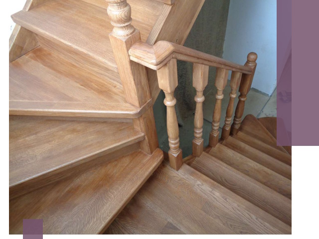 Дубовые лестницы под ключ в Апатитах: изготовление и монтаж