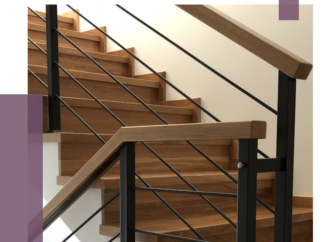 Обшивка металлической лестницы деревом в Апатитах от 4408 руб. 
