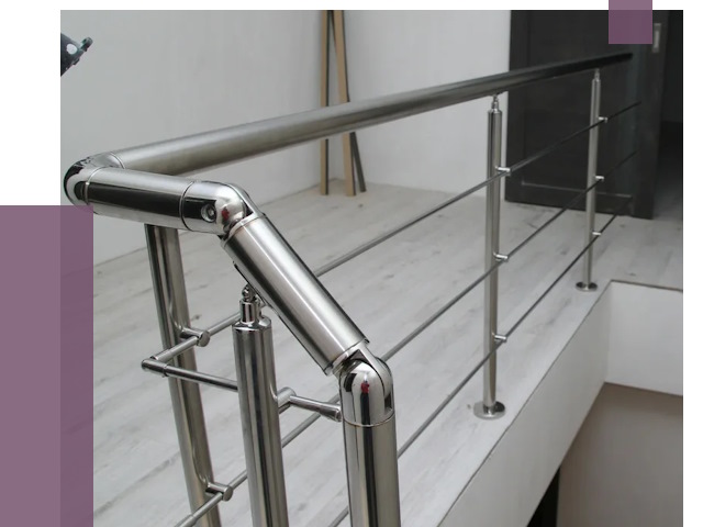 Перила из нержавеющей стали в Апатитах от 9127 руб. под ключ | ПРОЛЁТ-Птт