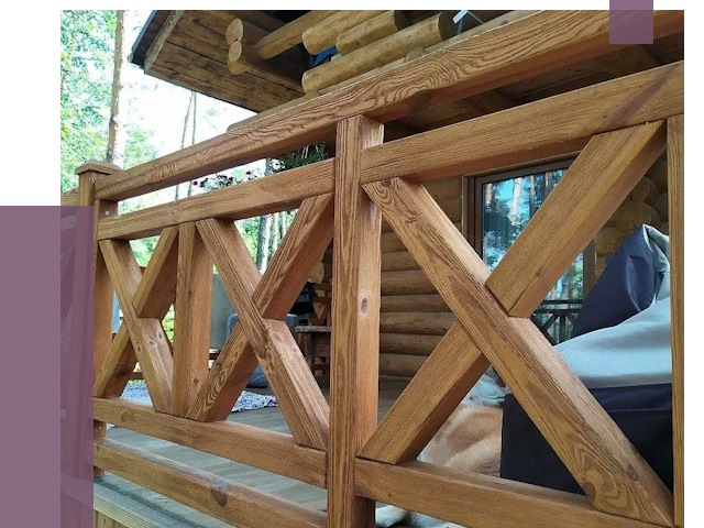 Деревянные перила под ключ в Апатитах от 7779 руб. 