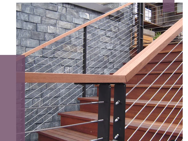 Тросовые перила под ключ в Апатитах от 7883 руб.