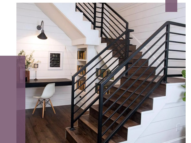 Перила для лестницы в доме в Апатитах от 7520 руб. — ПРОЛЁТ-Птт