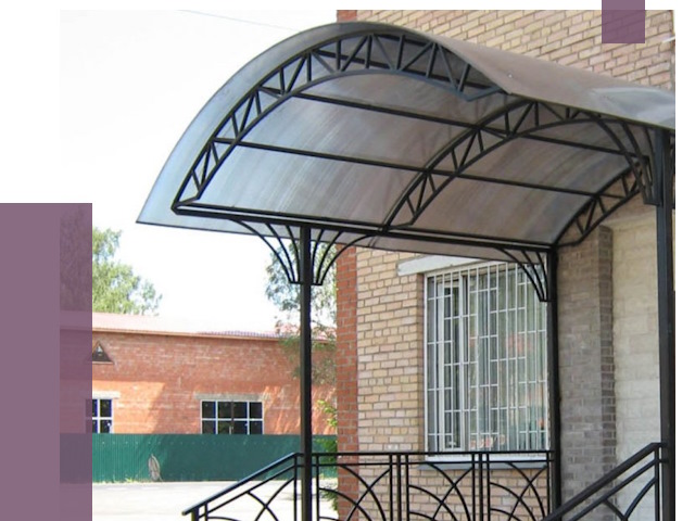 Металлические навесы и козырьки в Апатитах от 12965 руб.