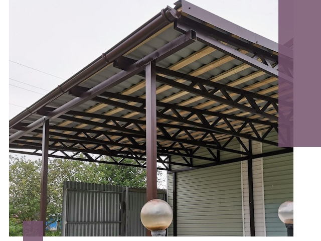 Навесы под ключ в Апатитах: изготовление, монтаж и гарантия