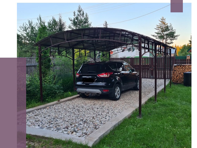 Навесы для автомобиля в Апатитах от 13328 руб.  | ПРОЛЁТ-Птт