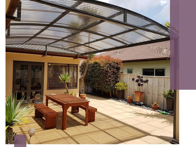 Навесы во двор под ключ в Апатитах — изготовление и монтаж