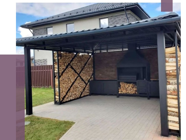 Навесы для барбекю в Апатитах от 12913 руб. под ключ | ПРОЛЁТ-Птт