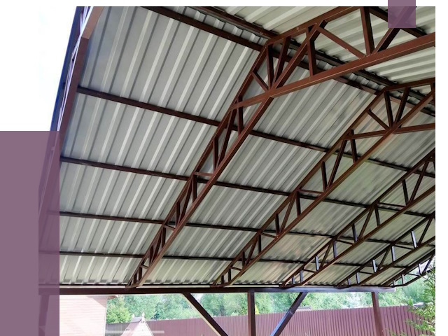 Навесы из профнастила в Апатитах от 7468 руб. | ПРОЛЁТ-Птт