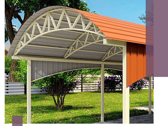 Навесы из профнастила под ключ в Апатитах — установка и монтаж