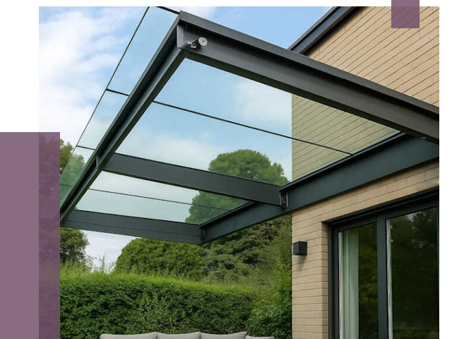 Стеклянные навесы и козырьки в Апатитах от 12446 руб.