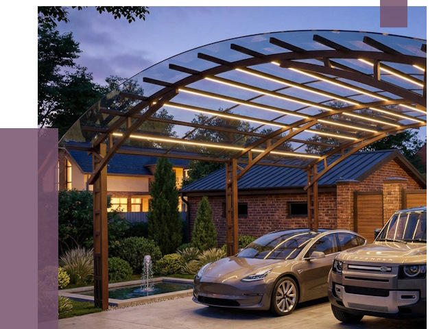 Металлические навесы в Апатитах от 12861 руб. под ключ — ПРОЛЁТ-Птт