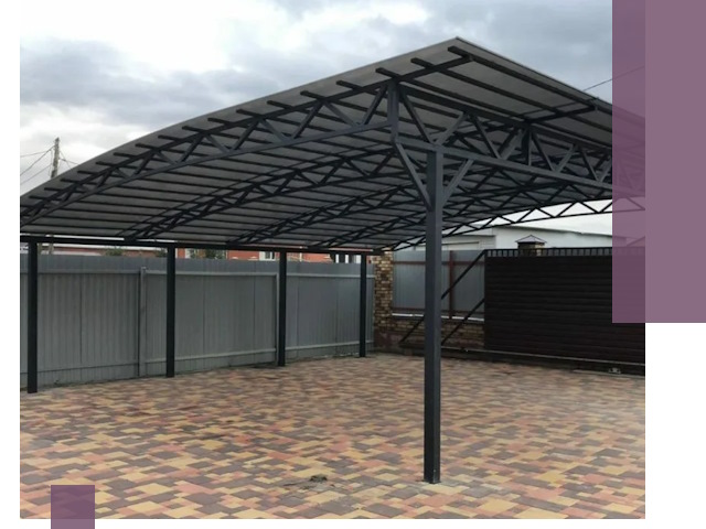 Металлические навесы под ключ в Апатитах — изготовление и монтаж