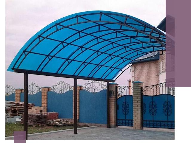 Арочные навесы под ключ в Апатитах — изготовление и монтаж