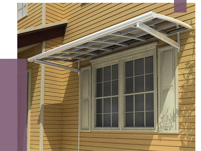 Козырьки над окнами в Апатитах от 7727 руб. — монтаж, покупки | ПРОЛЁТ-Птт