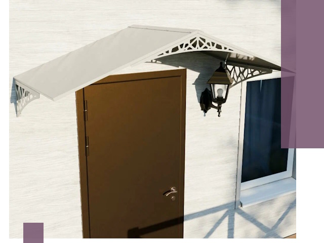 Металлические козырьки на входы и террасы в Апатитах