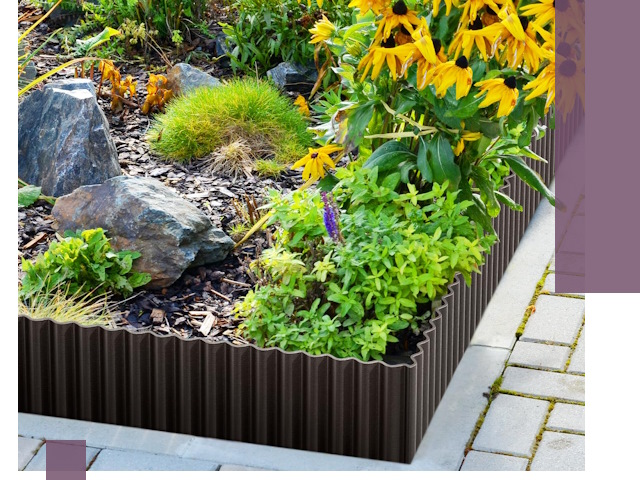 Металлические бордюры для клумб в Апатитах — производство и монтаж